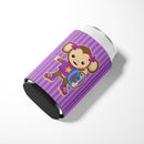Monkey with Backpack Can or Bottle Hugger Cooler Sleeve for Standard 12 oz Cans, Insulated Foam Beer & Soda Can Hugger Reusable
