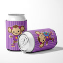 Monkey with Backpack Can or Bottle Hugger Cooler Sleeve for Standard 12 oz Cans, Insulated Foam Beer & Soda Can Hugger Reusable
