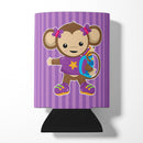 Monkey with Backpack Can or Bottle Hugger Cooler Sleeve for Standard 12 oz Cans, Insulated Foam Beer & Soda Can Hugger Reusable