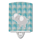 Elephant Ceramic Night Light Compact, UL-Certified, Ideal for Bedroom, Bathroom, Nursery, Hallway, Kitchen, 6x4x3, Multicolor