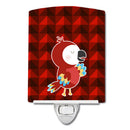 Parrot Ceramic Night Light Compact, UL-Certified, Ideal for Bedroom, Bathroom, Nursery, Hallway, Kitchen, 6x4x3, Multicolor