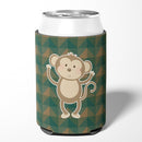Monkey Can or Bottle Hugger Cooler Sleeve for Standard 12 oz Cans, Insulated Foam Beer & Soda Can Hugger Reusable