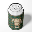 Monkey Can or Bottle Hugger Cooler Sleeve for Standard 12 oz Cans, Insulated Foam Beer & Soda Can Hugger Reusable