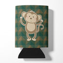 Monkey Can or Bottle Hugger Cooler Sleeve for Standard 12 oz Cans, Insulated Foam Beer & Soda Can Hugger Reusable
