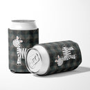 Zebra Can or Bottle Hugger Cooler Sleeve for Standard 12 oz Cans, Insulated Foam Beer & Soda Can Hugger Reusable