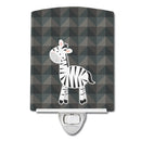 Zebra Ceramic Night Light Compact, UL-Certified, Ideal for Bedroom, Bathroom, Nursery, Hallway, Kitchen, 6x4x3, Multicolor
