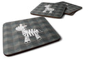 Zebra Foam Coasters Set of 4 Cup Coasters for Indoor Outdoor, Tabletop Protection, Anti Slip, Mouse pad Material