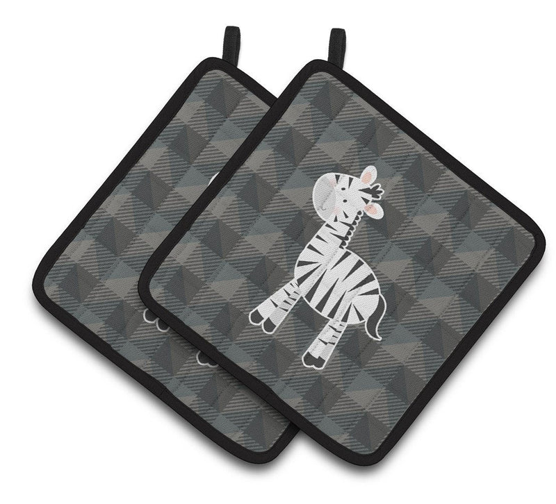 Zebra Pair of Pot Holders BB7026PTHD