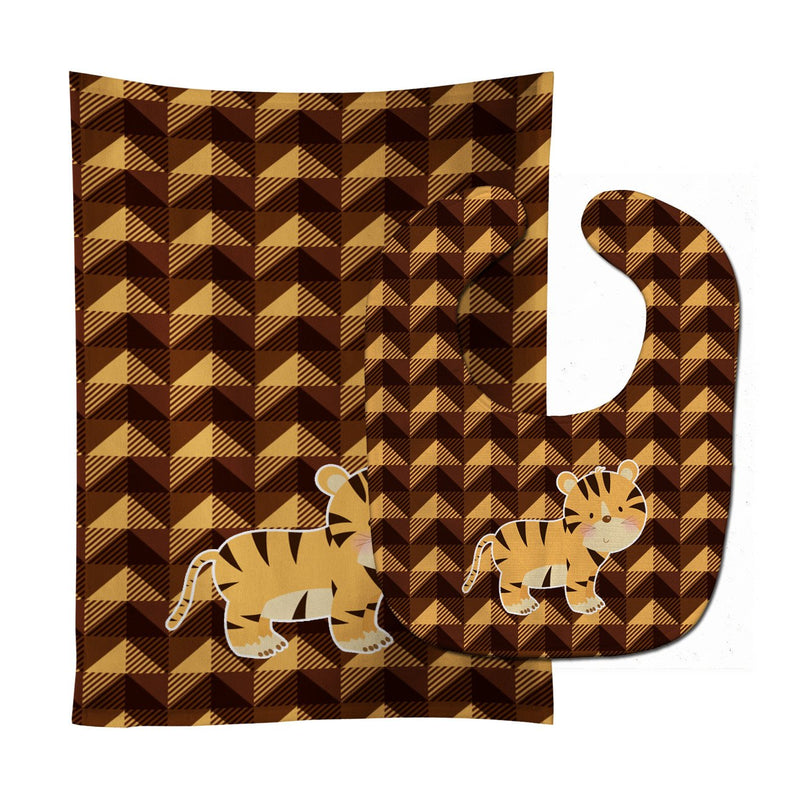 Tiger Baby Bib & Burp Cloth BB7029STBU