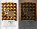 Bear Ceramic Night Light Compact, UL-Certified, Ideal for Bedroom, Bathroom, Nursery, Hallway, Kitchen, 6x4x3, Multicolor