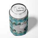 Hippopotamus Can or Bottle Hugger Cooler Sleeve for Standard 12 oz Cans, Insulated Foam Beer & Soda Can Hugger Reusable