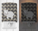 Rhinoceros Ceramic Night Light Compact, UL-Certified, Ideal for Bedroom, Bathroom, Nursery, Hallway, Kitchen, 6x4x3, Multicolor