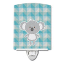 Koala Bear Ceramic Night Light Compact, UL-Certified, Ideal for Bedroom, Bathroom, Nursery, Hallway, Kitchen, 6x4x3, Multicolor