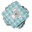 Koala Bear Foam Coasters Set of 4 Cup Coasters for Indoor Outdoor, Tabletop Protection, Anti Slip, Mouse pad Material