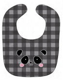 Panda Bear Face Baby Bib Easy-Clean Baby Bib Baby Feeding Accessory Baby Mealtime Essential, 10 x 13, Multicolor