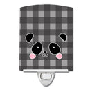 Panda Bear Face Ceramic Night Light Compact, UL-Certified, Ideal for Bedroom, Bathroom, Nursery, Hallway, Kitchen, 6x4x3, Multicolor