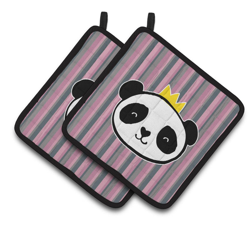 Panda Bear Queen Pair of Pot Holders BB7037PTHD