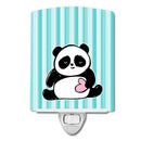 Panda Bear Love Ceramic Night Light Compact, UL-Certified, Ideal for Bedroom, Bathroom, Nursery, Hallway, Kitchen, 6x4x3, Multicolor