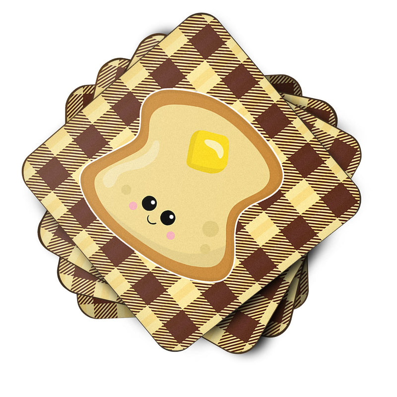 Buttered Toast Face Foam Coaster Set of 4 BB7041FC