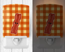 Bacon Face Ceramic Night Light Compact, UL-Certified, Ideal for Bedroom, Bathroom, Nursery, Hallway, Kitchen, 6x4x3, Multicolor
