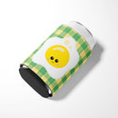 Fried Egg Face Can or Bottle Hugger Cooler Sleeve for Standard 12 oz Cans, Insulated Foam Beer & Soda Can Hugger Reusable