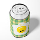 Fried Egg Face Can or Bottle Hugger Cooler Sleeve for Standard 12 oz Cans, Insulated Foam Beer & Soda Can Hugger Reusable