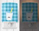 Milk Face Ceramic Night Light Compact, UL-Certified, Ideal for Bedroom, Bathroom, Nursery, Hallway, Kitchen, 6x4x3, Multicolor