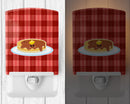 Pancake Face Ceramic Night Light Compact, UL-Certified, Ideal for Bedroom, Bathroom, Nursery, Hallway, Kitchen, 6x4x3, Multicolor