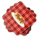 Pancake Face Foam Coasters Set of 4 Cup Coasters for Indoor Outdoor, Tabletop Protection, Anti Slip, Mouse pad Material