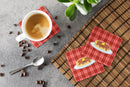 Pancake Face Foam Coasters Set of 4 Cup Coasters for Indoor Outdoor, Tabletop Protection, Anti Slip, Mouse pad Material