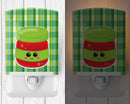 Jelly Jar Face Ceramic Night Light Compact, UL-Certified, Ideal for Bedroom, Bathroom, Nursery, Hallway, Kitchen, 6x4x3, Multicolor