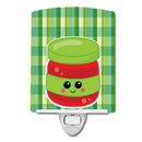 Jelly Jar Face Ceramic Night Light Compact, UL-Certified, Ideal for Bedroom, Bathroom, Nursery, Hallway, Kitchen, 6x4x3, Multicolor