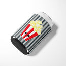 Popcorn Face Can or Bottle Hugger Cooler Sleeve for Standard 12 oz Cans, Insulated Foam Beer & Soda Can Hugger Reusable