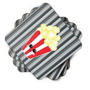 Popcorn Face Foam Coasters Set of 4 Cup Coasters for Indoor Outdoor, Tabletop Protection, Anti Slip, Mouse pad Material