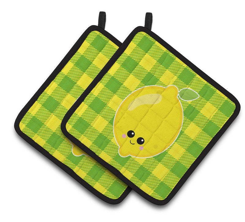 Lemon Face Pair of Pot Holders BB7055PTHD