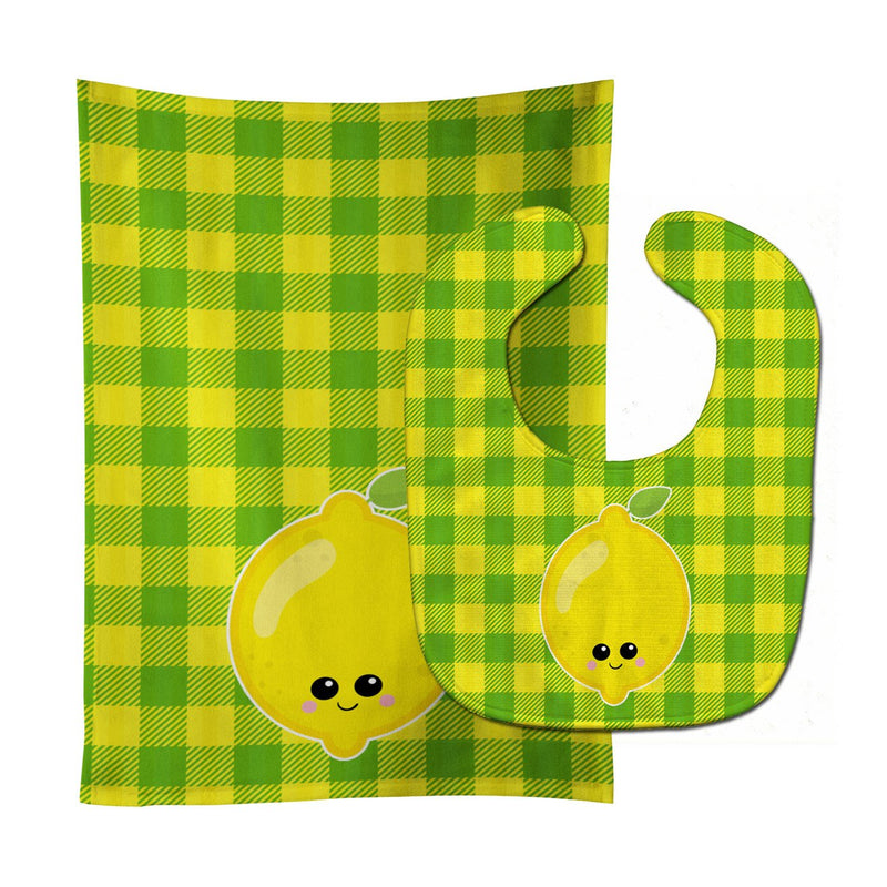 Lemon Face Baby Bib & Burp Cloth BB7055STBU