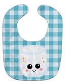 Marshmellow Face Baby Bib Easy-Clean Baby Bib Baby Feeding Accessory Baby Mealtime Essential, 10 x 13, Multicolor