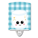 Marshmellow Face Ceramic Night Light Compact, UL-Certified, Ideal for Bedroom, Bathroom, Nursery, Hallway, Kitchen, 6x4x3, Multicolor