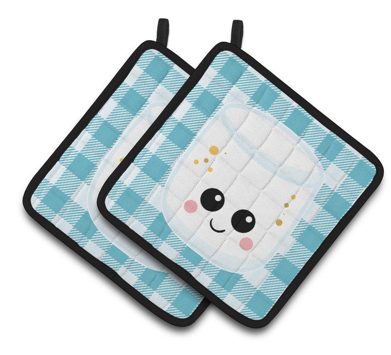 Marshmellow Face Pair of Pot Holders BB7056PTHD