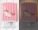 Little Pink Pony Ceramic Night Light Compact, UL-Certified, Ideal for Bedroom, Bathroom, Nursery, Hallway, Kitchen, 6x4x3, Multicolor