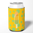 Ice Pop Popcicle Orange Green Can or Bottle Hugger Cooler Sleeve for Standard 12 oz Cans, Insulated Foam Beer & Soda Can Hugger Reusable