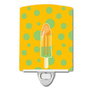 Ice Pop Popcicle Orange Green Ceramic Night Light Compact, UL-Certified, Ideal for Bedroom, Bathroom, Nursery, Hallway, Kitchen, 6x4x3, Multicolor