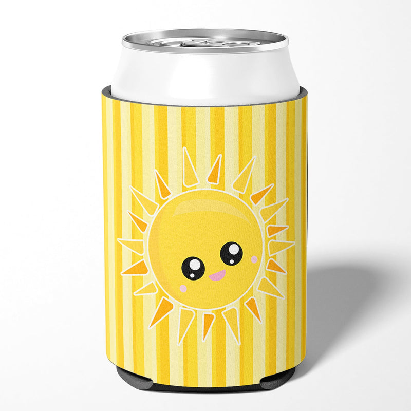 Sunshine Sun Face on Stripes Can or Bottle Hugger BB7071CC