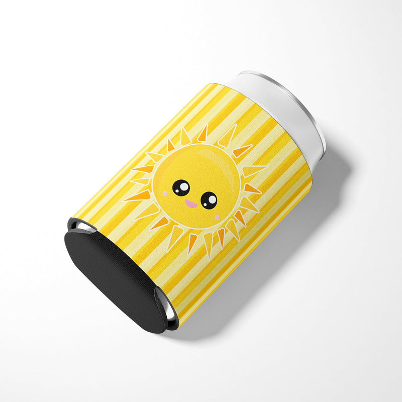 Sunshine Sun Face on Stripes Can or Bottle Hugger BB7071CC