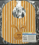 Rabbit on Stripes Baby Bib Easy-Clean Baby Bib Baby Feeding Accessory Baby Mealtime Essential, 10 x 13, Multicolor