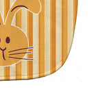 Rabbit on Stripes Baby Bib Easy-Clean Baby Bib Baby Feeding Accessory Baby Mealtime Essential, 10 x 13, Multicolor
