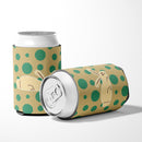 Rabbit on Polkadots Can or Bottle Hugger Cooler Sleeve for Standard 12 oz Cans, Insulated Foam Beer & Soda Can Hugger Reusable