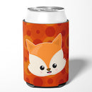 Baby Fox Face Polkadots Can or Bottle Hugger Cooler Sleeve for Standard 12 oz Cans, Insulated Foam Beer & Soda Can Hugger Reusable