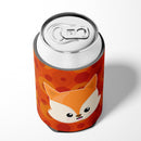 Baby Fox Face Polkadots Can or Bottle Hugger Cooler Sleeve for Standard 12 oz Cans, Insulated Foam Beer & Soda Can Hugger Reusable