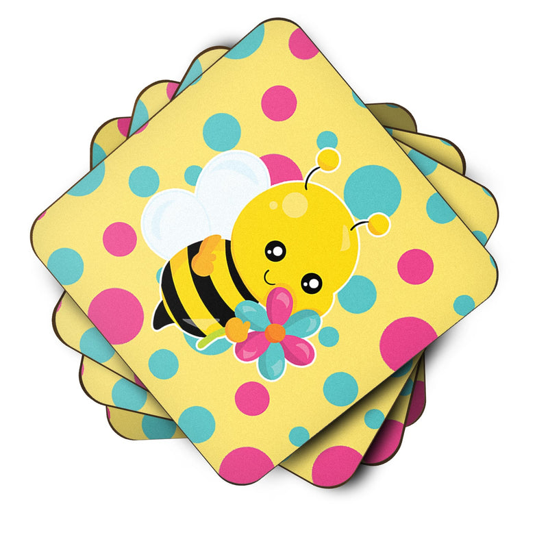 Bee with Flower Foam Coaster Set of 4 BB7097FC